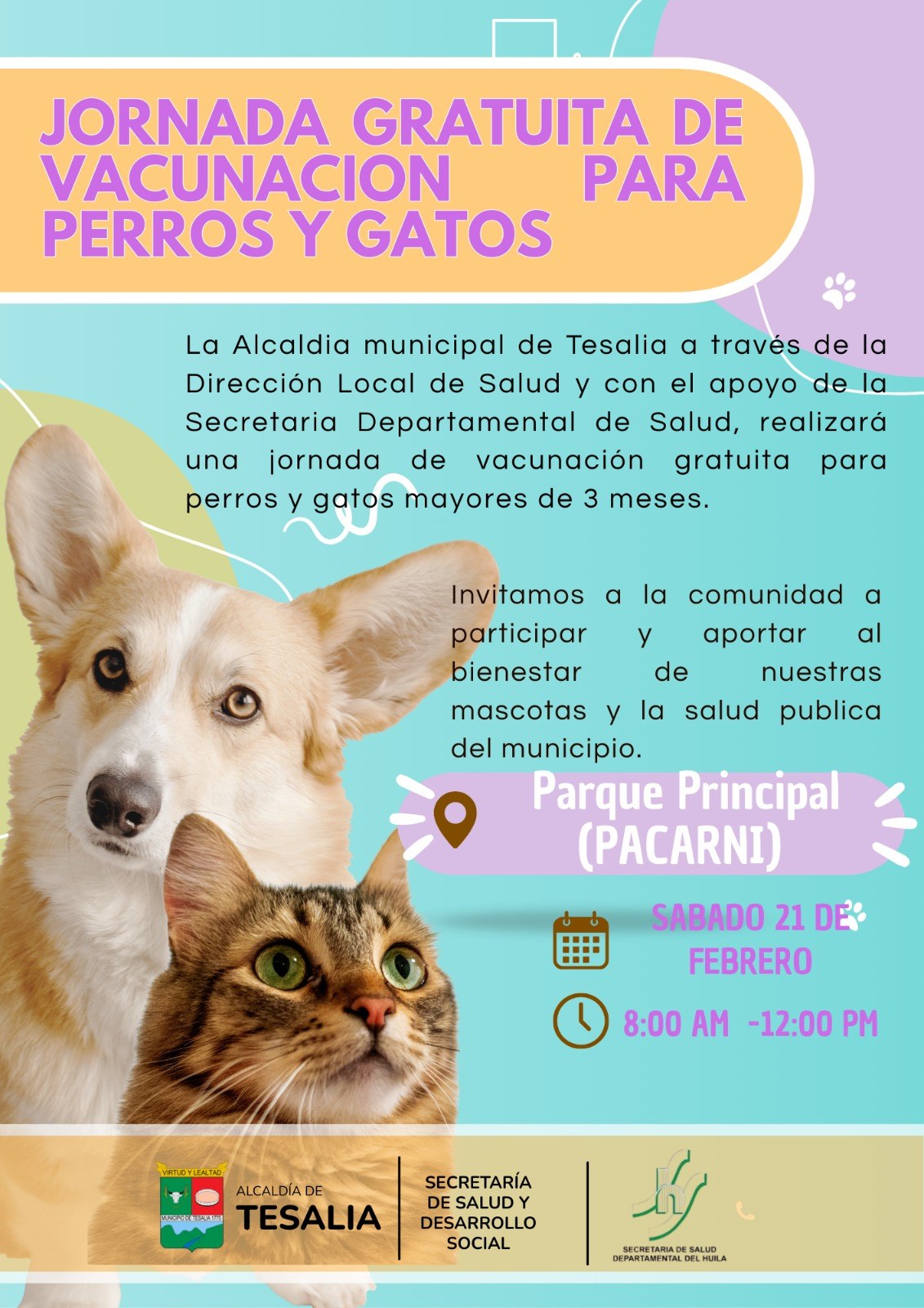 Noticia - 🐶🐱 JORNADA GRATUITA DE VACUNACIÓN PARA PERROS Y GATOS 💉