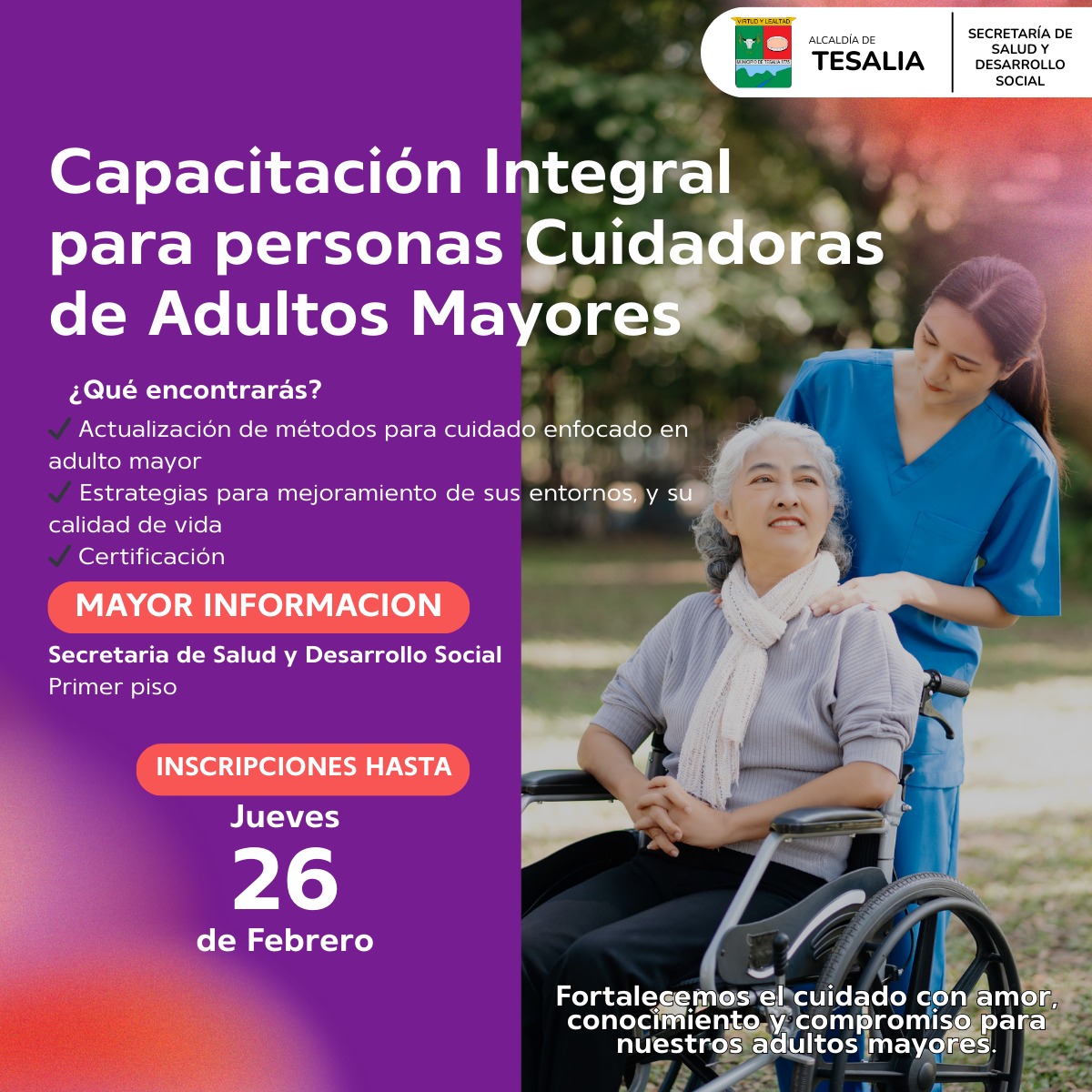 Noticia - 👩‍⚕️👵 CAPACITACIÓN INTEGRAL PARA PERSONAS CUIDADORAS DE ADULTOS MAYORES