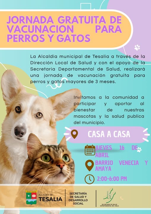 Noticia - 🐶🐱💉 JORNADA GRATUITA DE VACUNACIÓN ANIMAL 💉🐾